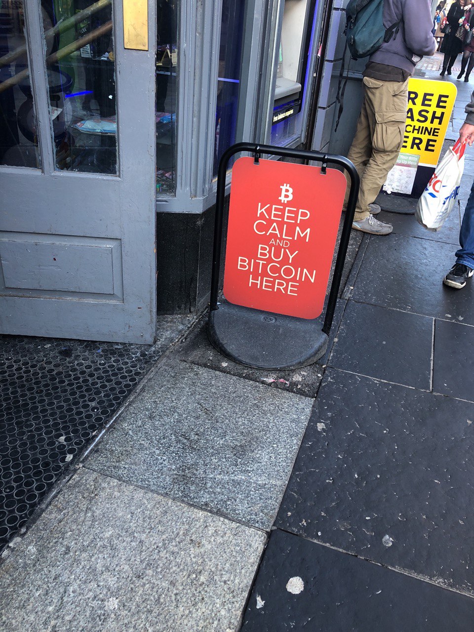 Picture: A shop selling Bitcoin in Newcastle, UK