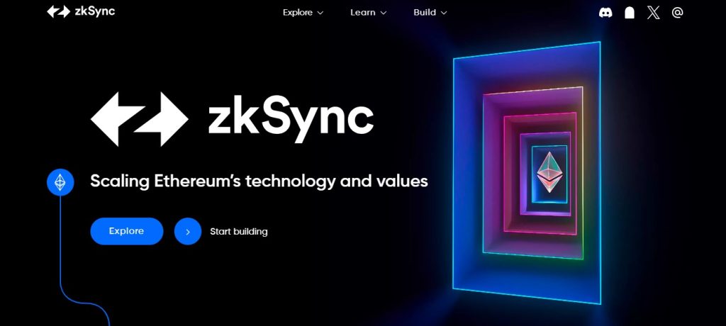 Top 3 Crypto Airdrops In 2024 - zkSync Landing Page