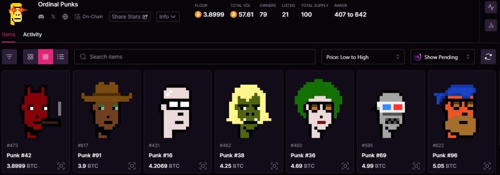 Ordinal Punks on MagicEdene - What are bitcoin ordinals